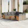 Image de Vidaxl Salon De Jardin Avec Coussins 9 Pcs Beige RÃ©sine TressÃ©e