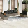Image de Vidaxl Salon De Jardin 8 Pcs Avec Coussins Gris RÃ©sine TressÃ©e