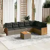 Image de Vidaxl Salon De Jardin 8 Pcs Avec Coussins Gris RÃ©sine TressÃ©e
