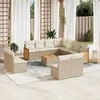 Image de Vidaxl Salon De Jardin Avec Coussins 12 Pcs Beige RÃ©sine TressÃ©e