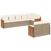 Image de Vidaxl Salon De Jardin Avec Coussins 8 Pcs Beige RÃ©sine TressÃ©e