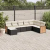Image de Vidaxl Salon De Jardin 8 Pcs Avec Coussins Noir RÃ©sine TressÃ©e