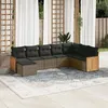 Image de Vidaxl Salon De Jardin 8 Pcs Avec Coussins Gris RÃ©sine TressÃ©e