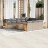 Image de Vidaxl Salon De Jardin 11 Pcs Avec Coussins Beige RÃ©sine TressÃ©e