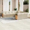 Image de Vidaxl Salon De Jardin 11 Pcs Avec Coussins Beige RÃ©sine TressÃ©e