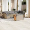 Image de Vidaxl Salon De Jardin Avec Coussins 13 Pcs Beige RÃ©sine TressÃ©e