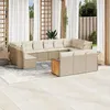 Image de Vidaxl Salon De Jardin Avec Coussins 13 Pcs Beige RÃ©sine TressÃ©e