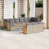 Image de Vidaxl Salon De Jardin Avec Coussins 13 Pcs Beige RÃ©sine TressÃ©e