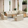 Image de Vidaxl Salon De Jardin Avec Coussins 13 Pcs Beige RÃ©sine TressÃ©e