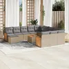 Image de Vidaxl Salon De Jardin Avec Coussins 13 Pcs Beige RÃ©sine TressÃ©e