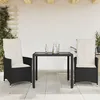 Image de Vidaxl Ensemble De Bistro 3 Pcs Avec Coussins Noir RÃ©sine TressÃ©e