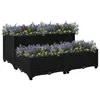 Image de Vidaxl Ensemble Ã Manger De Jardin Coussins 5pcs Noir RÃ©sine TressÃ©e