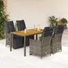 Image de Vidaxl Ensemble De Bistro De Jardin 5 Pcs Coussins Gris Poly Rotin