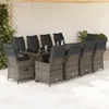 Image de Vidaxl Ensemble De Bistro De Jardin 11 Pcs Coussins Gris Poly Rotin