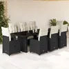 Image de Vidaxl Ensemble De Bistro De Jardin 9 Pcs Coussins Noir Poly Rotin