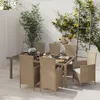 Image de Vidaxl Ensemble Ã Manger De Jardin Et Coussins 3 Pcs Noir Rotin Acacia