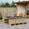 Image de Vidaxl Ensemble Ã Manger De Jardin Et Coussins 9 Pcs MÃ©lange Beige