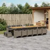 Image de Vidaxl Ensemble Ã Manger De Jardin 17 Pcs Et Coussins RÃ©sine TressÃ©e