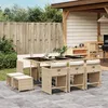 Image de Vidaxl Ensemble Ã Manger De Jardin Et Coussins 11 Pcs Beige Poly Rotin
