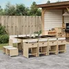 Image de Vidaxl Ensemble Ã Manger De Jardin Et Coussins 13 Pcs Beige