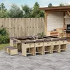 Image de Vidaxl Ensemble Ã Manger De Jardin Et Coussins 15 Pcs MÃ©lange Beige