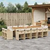 Image de Vidaxl Ensemble Ã Manger De Jardin Et Coussins 15 Pcs Beige