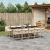 Image de Vidaxl Ensemble Ã Manger De Jardin Et Coussins 11 Pcs Beige Poly Rotin