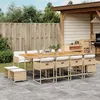 Image de Vidaxl Ensemble Ã Manger De Jardin Et Coussins 13 Pcs Beige