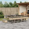 Image de Vidaxl Ensemble Ã Manger De Jardin Et Coussins 15 Pcs MÃ©lange Beige