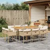 Image de Vidaxl Ensemble Ã Manger De Jardin Et Coussins 11 Pcs Beige Poly Rotin