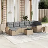 Image de Vidaxl Salon De Jardin Avec Coussins 8pcs MÃ©lange Beige RÃ©sine TressÃ©e