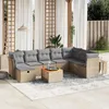 Image de Vidaxl Salon De Jardin Avec Coussins 9pcs MÃ©lange Beige RÃ©sine TressÃ©e