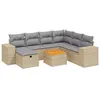 Image de Vidaxl Salon De Jardin Avec Coussins 8pcs MÃ©lange Beige RÃ©sine TressÃ©e