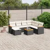 Image de Vidaxl Salon De Jardin 8 Pcs Avec Coussins Noir RÃ©sine TressÃ©e
