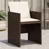 Image de Vidaxl Chaises De Jardin Avec Coussins Lot De 4 Marron RÃ©sine TressÃ©e