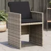 Image de Vidaxl Chaises De Jardin Avec Coussins 4 Pcs Gris Clair RÃ©sine TressÃ©e