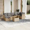 Image de Vidaxl Salon De Jardin Avec Coussins 8 Pcs Beige RÃ©sine TressÃ©e