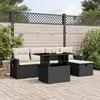 Image de Vidaxl Salon De Jardin 6 Pcs Avec Coussins Noir RÃ©sine TressÃ©e