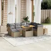 Image de Vidaxl Salon De Jardin Avec Coussins 8 Pcs Beige RÃ©sine TressÃ©e