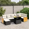 Image de Vidaxl Salon De Jardin 8 Pcs Avec Coussins Noir RÃ©sine TressÃ©e