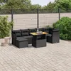Image de Vidaxl Salon De Jardin 8 Pcs Avec Coussins Noir RÃ©sine TressÃ©e
