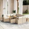 Image de Vidaxl Salon De Jardin Avec Coussins 9 Pcs Beige RÃ©sine TressÃ©e
