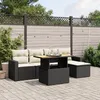Image de Vidaxl Salon De Jardin 6 Pcs Avec Coussins Noir RÃ©sine TressÃ©e