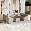 Image de Vidaxl Salon De Jardin Avec Coussins 10 Pcs Beige RÃ©sine TressÃ©e