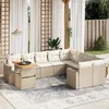 Image de Vidaxl Salon De Jardin Avec Coussins 10 Pcs Beige RÃ©sine TressÃ©e