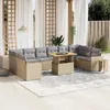 Image de Vidaxl Salon De Jardin 11 Pcs Avec Coussins Beige RÃ©sine TressÃ©e