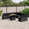 Image de Vidaxl Salon De Jardin 11 Pcs Avec Coussins Noir RÃ©sine TressÃ©e