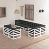 Image de Vidaxl Salon De Jardin 6 Pcs Avec Coussins Noir RÃ©sine TressÃ©e
