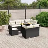 Image de Vidaxl Salon De Jardin 9 Pcs Avec Coussins Noir RÃ©sine TressÃ©e