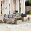 Image de Vidaxl Salon De Jardin Avec Coussins 8 Pcs Beige RÃ©sine TressÃ©e